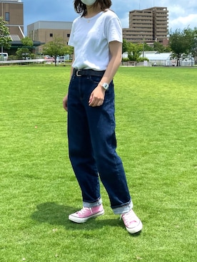「無印良品コーデ」｜tonyunomiteeさん（レディース・156cm）の夏コーディネート