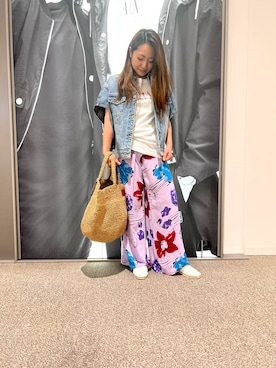 「AXchange」｜「アイテム（スリッポン）」を使った、mikaさん（レディース・151cm）の春コーディネート