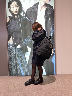 「ワンピース×スニーカー」｜「アイテム（ブルゾン）」を使った、mikaさん（レディース・151cm）の秋コーディネート