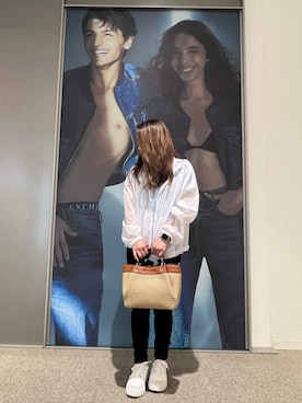 「ARMANI EXCHANGE（アルマーニエクスチェンジ）のアイテム（ナイロンジャケット）」を使った、mikaさん（レディース・151cm）の夏コーディネート