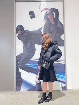 「ARMANI EXCHANGE（アルマーニエクスチェンジ）のアイテム（ダウンジャケット/コート）」を使った、mikaさん（レディース・150cm）の秋コーディネート
