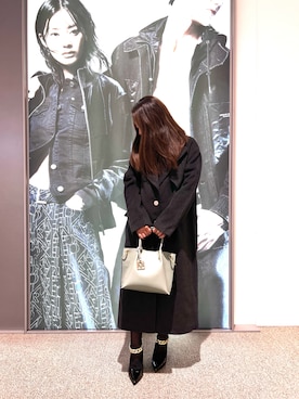 「ARMANI EXCHANGE（アルマーニエクスチェンジ）のアイテム（チェスターコート）」を使った、mikaさん（レディース・151cm）の秋コーディネート