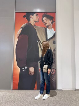 「ジーンズコーデ」｜「アイテム（トップス）」を使った、mikaさん（レディース・151cm）の冬コーディネート