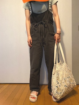 「FREE'S MART（フリーズマート）のアイテム（オールインワン・サロペット）」を使った、＊TAN＊さん（レディース・154cm）の春コーディネート