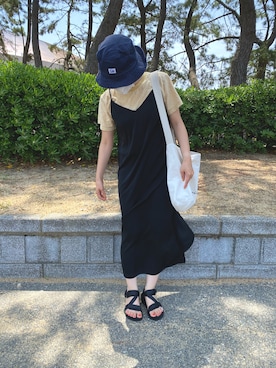 「Lee（リー）のアイテム（ハット）」を使った、＊TAN＊さん（レディース・154cm）の夏コーディネート