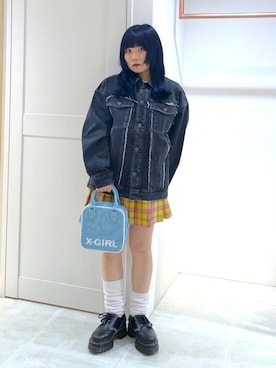 「x-girl_ootd」｜「アイテム（ジャケット/アウター）」を使った、まさこさん（レディース・150cm）の春コーディネート