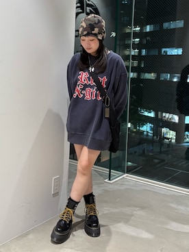 「X-girl（エックスガール）のアイテム」を使った、まさこさん（レディース・150cm）の秋コーディネート