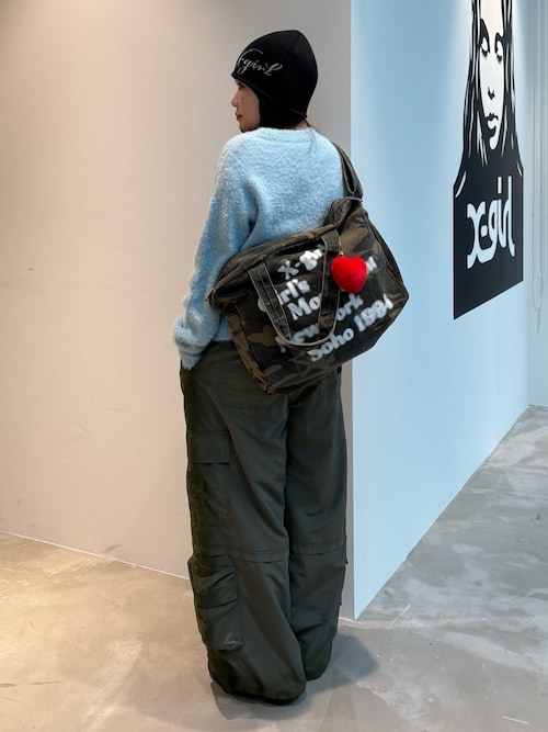 LOGO JACQUARD SHAGGY KNIT TOP（ニット/セーター）｜X-girl（エックス