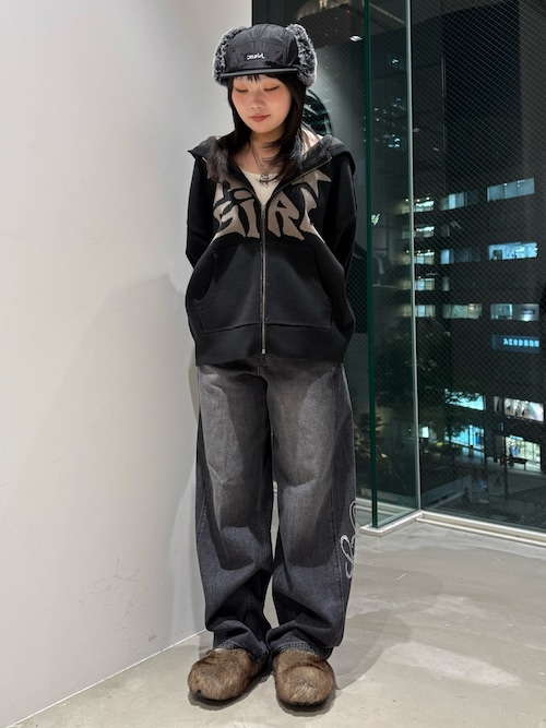 JACQUARD KNIT ZIP UP HOODIE（ニット/セーター）｜X-girl（エックス