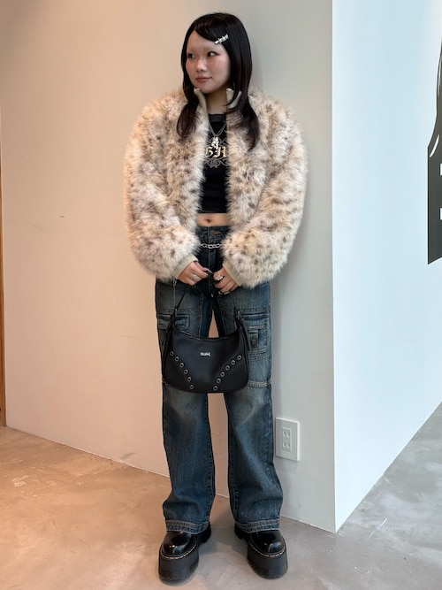 FAUX FUR COMPACT JACKET（ブルゾン）｜X-girl（エックスガール