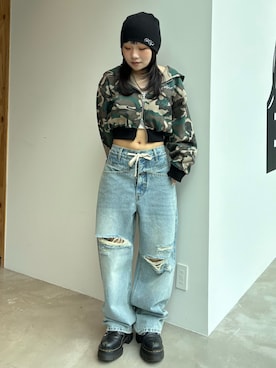 「X-girl（エックスガール）のアイテム」を使った、まさこさん（レディース・150cm）の秋コーディネート