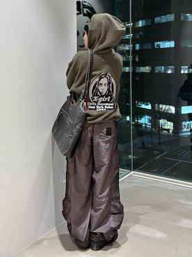 「X-girl（エックスガール）のアイテム」を使った、まさこさん（レディース・150cm）の秋コーディネート