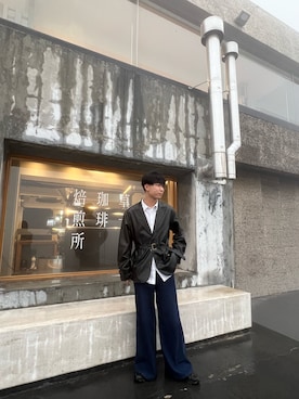 「大学生」｜「アイテム（その他アウター）」を使った、やまとんさん（メンズ・180cm）の冬コーディネート