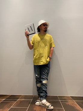 「ARMANI EXCHANGE（アルマーニエクスチェンジ）のアイテム」を使った、HJM812さん（メンズ・173cm）の夏コーディネート