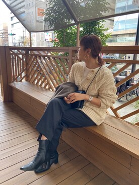 山下公留子さん（レディース・167cm）の冬コーディネート