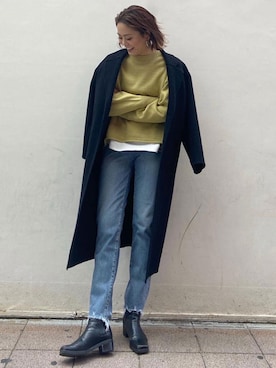 山下公留子さん（レディース・167cm）の冬コーディネート