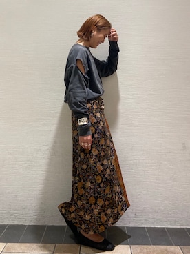 山下公留子さん（レディース・167cm）の冬コーディネート