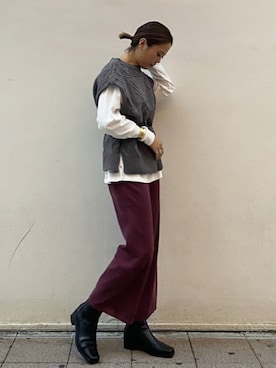 山下公留子さん（レディース・167cm）の秋コーディネート