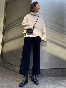 山下公留子さん（レディース・167cm）の冬コーディネート