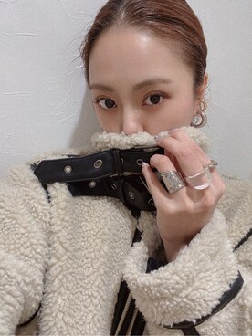 山下公留子さん（レディース・167cm）の冬コーディネート