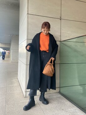 山下公留子さん（レディース・167cm）の冬コーディネート