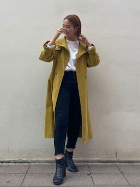 山下公留子さん（レディース・167cm）の冬コーディネート