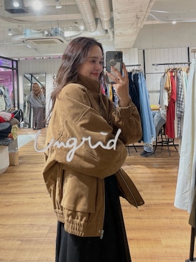 「Ungrid（アングリッド）のアイテム（ブルゾン）」を使った、関 侑梨乃さん（レディース・156cm）の夏コーディネート