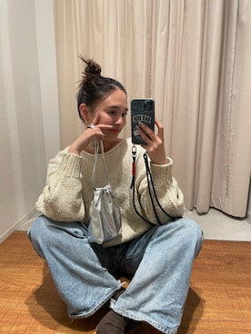 関 侑梨乃さん（レディース・156cm）の冬コーディネート