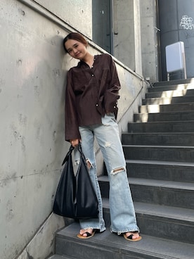 「Ungrid（アングリッド）のアイテム」を使った、関 侑梨乃さん（レディース・156cm）の夏コーディネート