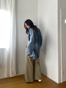 「Ungrid（アングリッド）のアイテム（シャツ/ブラウス）」を使った、関 侑梨乃さん（レディース・156cm）の秋コーディネート