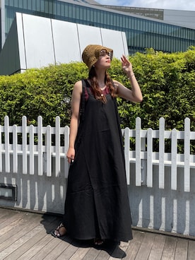「綺麗めコーデ」｜「アイテム（帽子）」を使った、関 侑梨乃さん（レディース・156cm）の夏コーディネート