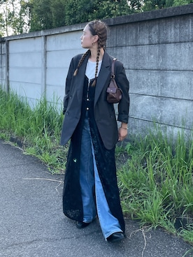 関 侑梨乃さん（レディース・156cm）の秋コーディネート