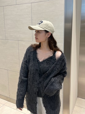 「Ungrid（アングリッド）のアイテム（カーディガン/ボレロ）」を使った、関 侑梨乃さん（レディース・156cm）の秋コーディネート