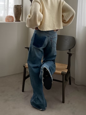 「Levi's（リーバイス）のアイテム（パンツ）」を使った、関 侑梨乃さん（レディース・156cm）の夏コーディネート