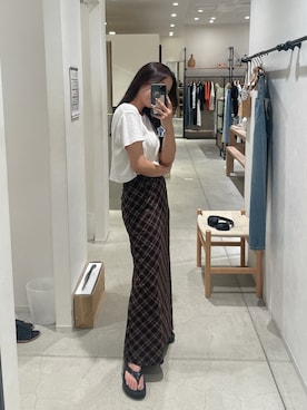 「Ungrid（アングリッド）のアイテム」を使った、関 侑梨乃さん（レディース・156cm）の夏コーディネート