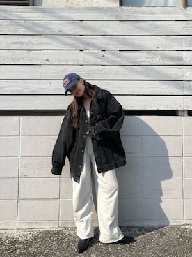 「Ungrid（アングリッド）のアイテム（デニムジャケット）」を使った、関 侑梨乃さん（レディース・156cm）の秋コーディネート