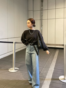 関 侑梨乃さん（レディース・156cm）の冬コーディネート