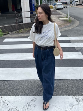 「Ungrid（アングリッド）のアイテム（ファッション雑貨）」を使った、関 侑梨乃さん（レディース・156cm）の夏コーディネート