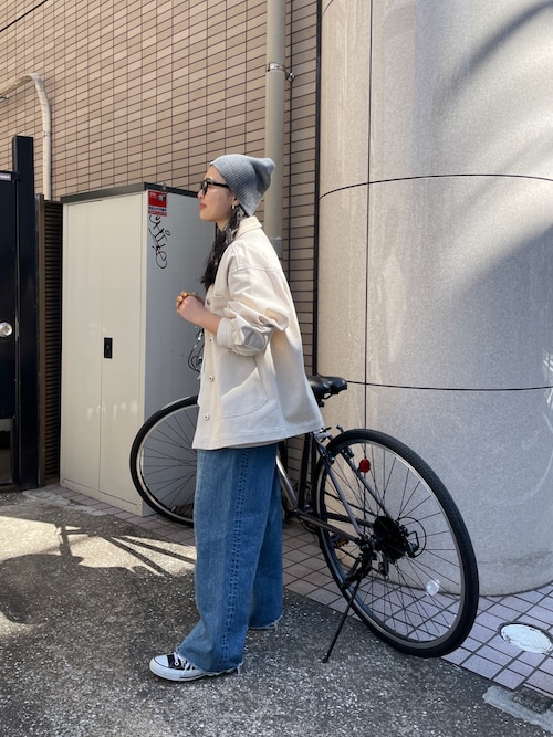 セール】ウエストタックデザインリメイクデニム（デニムパンツ