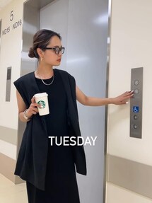 リネン混ノースリデザインベスト｜アングリッド（Ungrid）公式通販