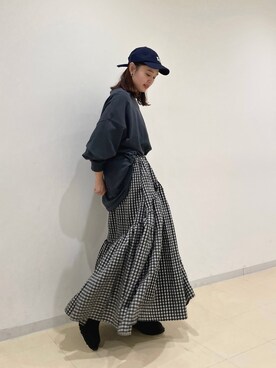 関 侑梨乃さん（レディース・156cm）の冬コーディネート
