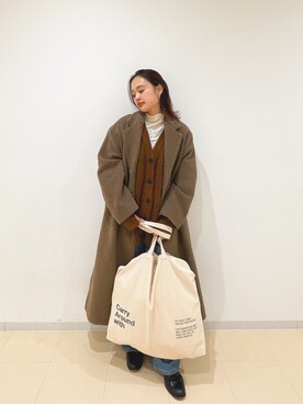 関 侑梨乃さん（レディース・156cm）の冬コーディネート