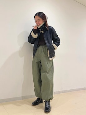 関 侑梨乃さん（レディース・156cm）の冬コーディネート