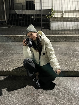 「TAION（タイオン）のアイテム（ブルゾン）」を使った、関 侑梨乃さん（レディース・156cm）の秋コーディネート