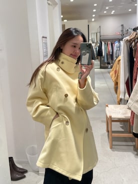 「Ungrid（アングリッド）のアイテム（その他アウター）」を使った、関 侑梨乃さん（レディース・156cm）の冬コーディネート