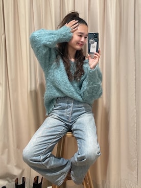 関 侑梨乃さん（レディース・156cm）の冬コーディネート