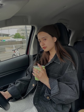 「Ungrid（アングリッド）のアイテム（デニムジャケット）」を使った、関 侑梨乃さん（レディース・156cm）の秋コーディネート