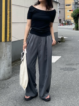「Ungrid（アングリッド）のアイテム」を使った、関 侑梨乃さん（レディース・156cm）の夏コーディネート