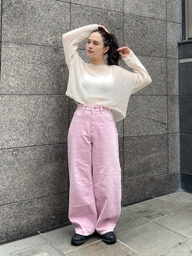 「Ungrid（アングリッド）のアイテム」を使った、関 侑梨乃さん（レディース・156cm）の夏コーディネート