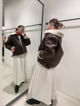 関 侑梨乃さん(レディース・156cm)の冬コーディネート